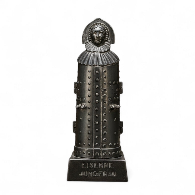 A Rare Miniature Antique Steel Model / Replica of a Medieval Nuremberg Iron Maiden / Eiserne Jungfrau