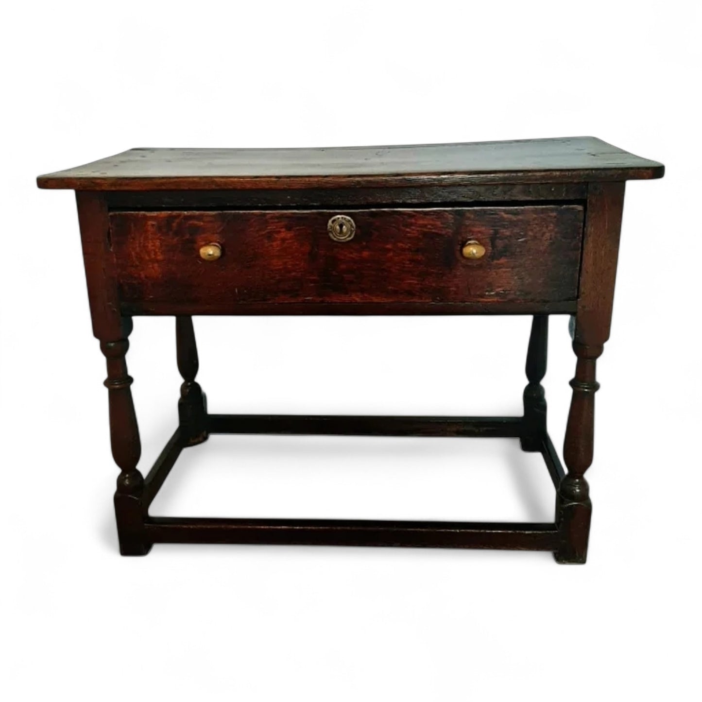 Early Georgian Period English Antique Oak Side Table, circa 1730