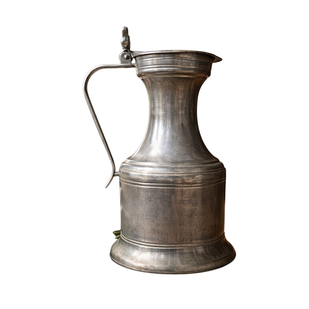 Very Large 18th‑Century Antique Pewter Tappit Hen – Scottish Tavern Measure - Attributed to Francis Brown of Edinburgh