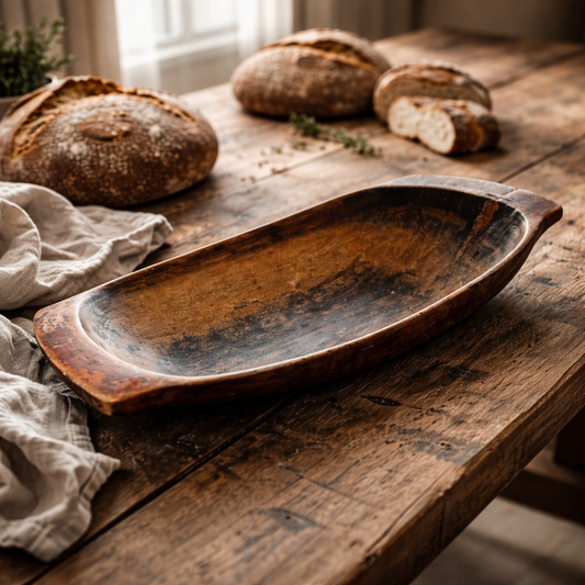 Late 18th Century George III Period English Antique Wooden Antique Trug, Dated 1800