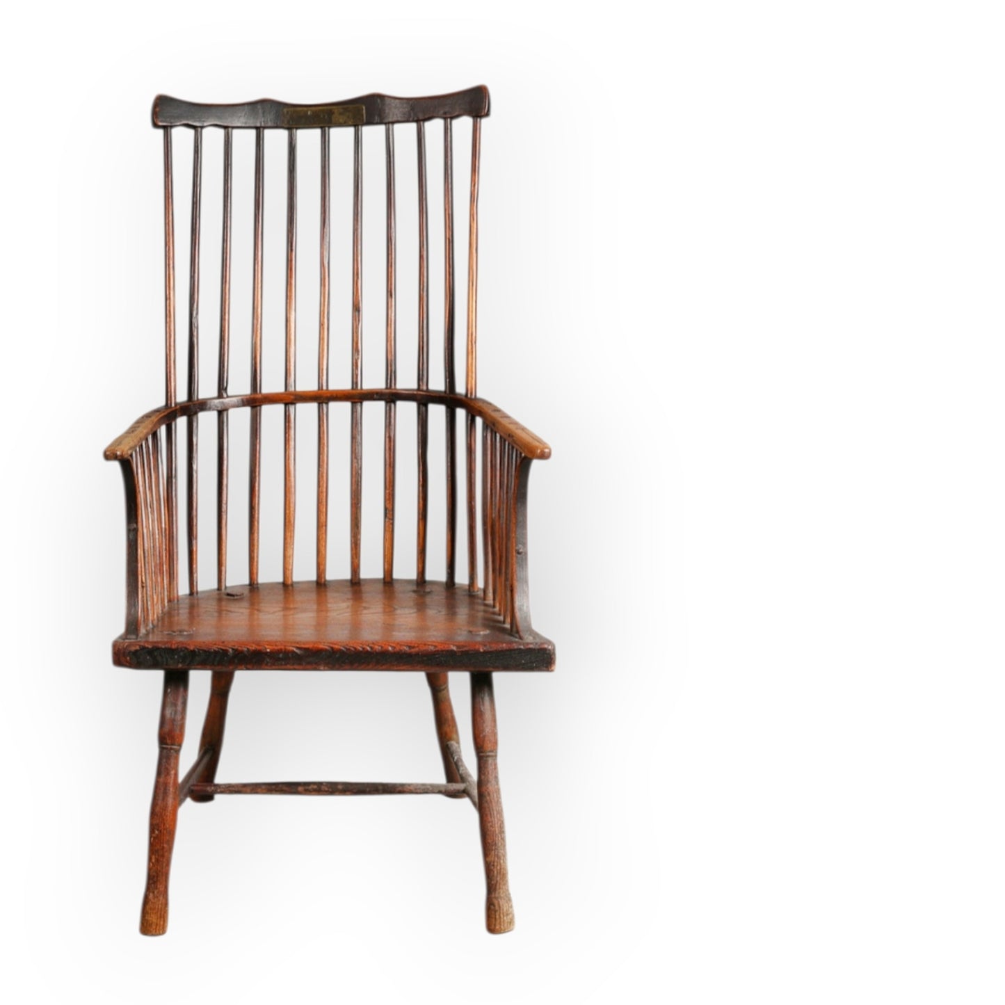 Late 18th Century English Antique Ash & Elm Comb-Back Windsor Armchair, Attributed to the West Country