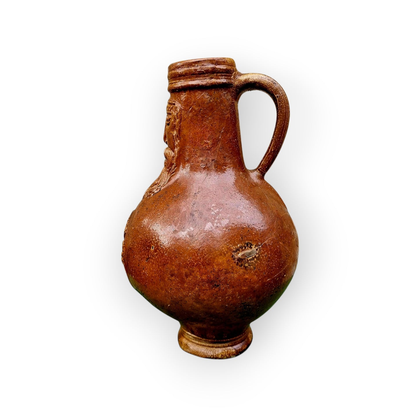 17th-Century German Antique Stoneware Bellarmine Jug or Bartmannkrug, circa 1620-1675, Bearing the Arms of Amsterdam