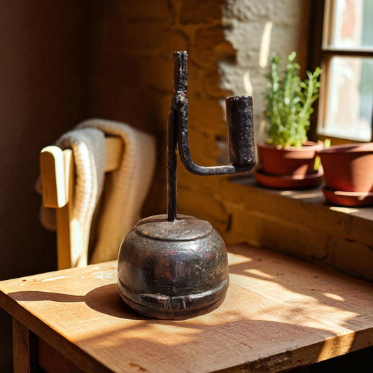 18th-Century Welsh Antique Iron Rushlight Holder / Rushnip Attributed to  Caernarvonshire or Cardiganshire