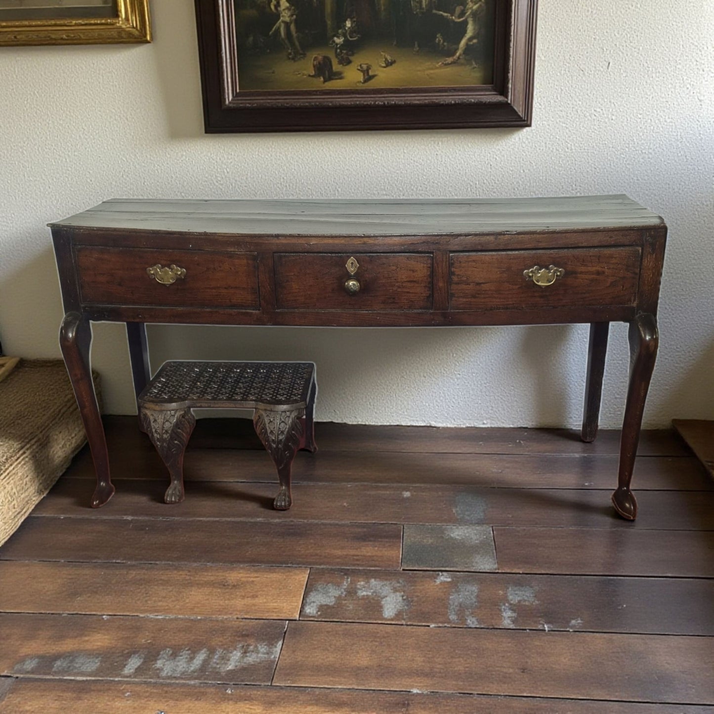 Mid 18th-Century English Antique Oak Dresser Base / Sideboard