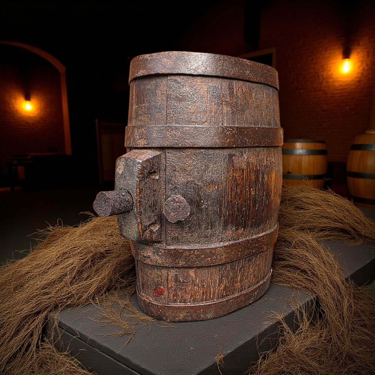 Late 18th Century Antique Harvest Barrel / Costrel