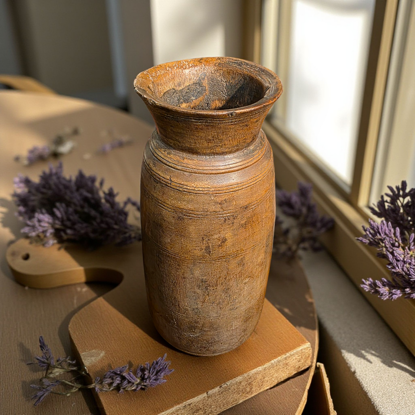 18th-Century Style Antique Treen Dry Goods Jar