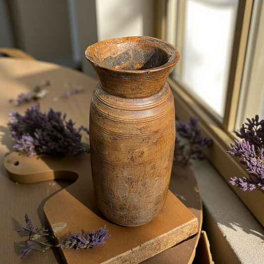 18th-Century Style Antique Treen Dry Goods Jar