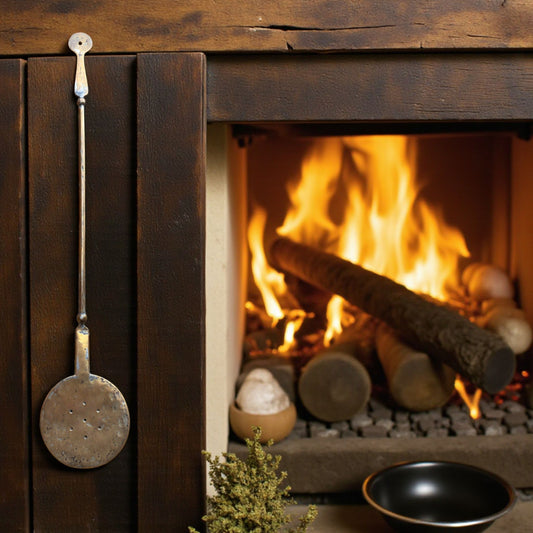 Mid 18th-Century Antique Brass Salamander | Cooking Utensil