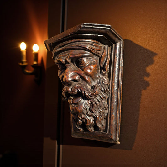 Large & Impressive 16th-Century Antique Carved Walnut Corbel