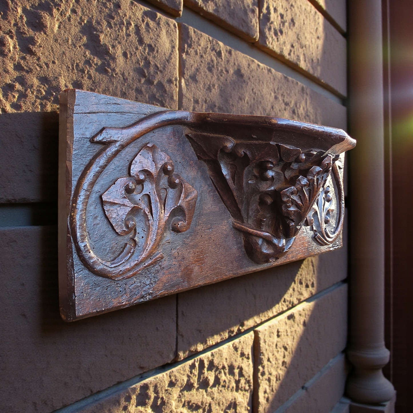 Rare Mid-15th Century English Antique Carved Oak Misericord