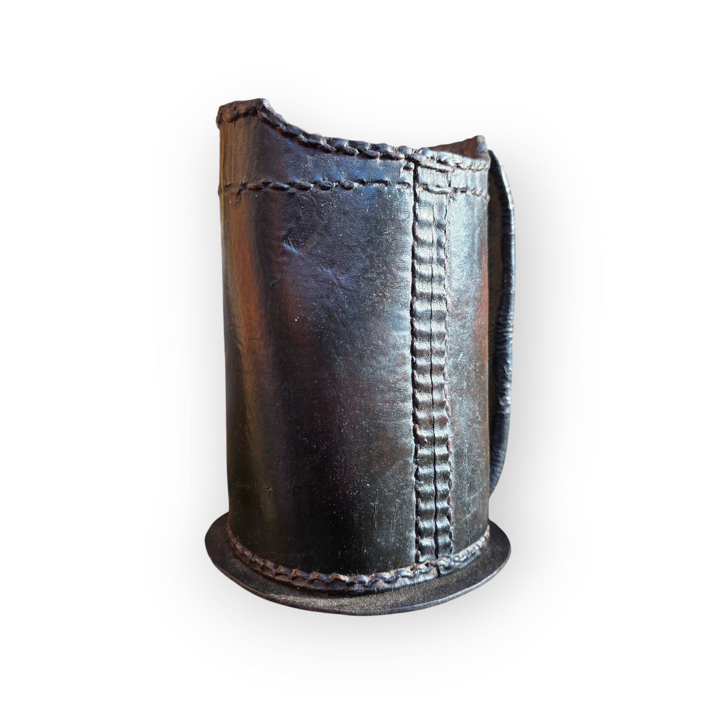 A Late 17th-century English Antique Leather Bombard / Jug