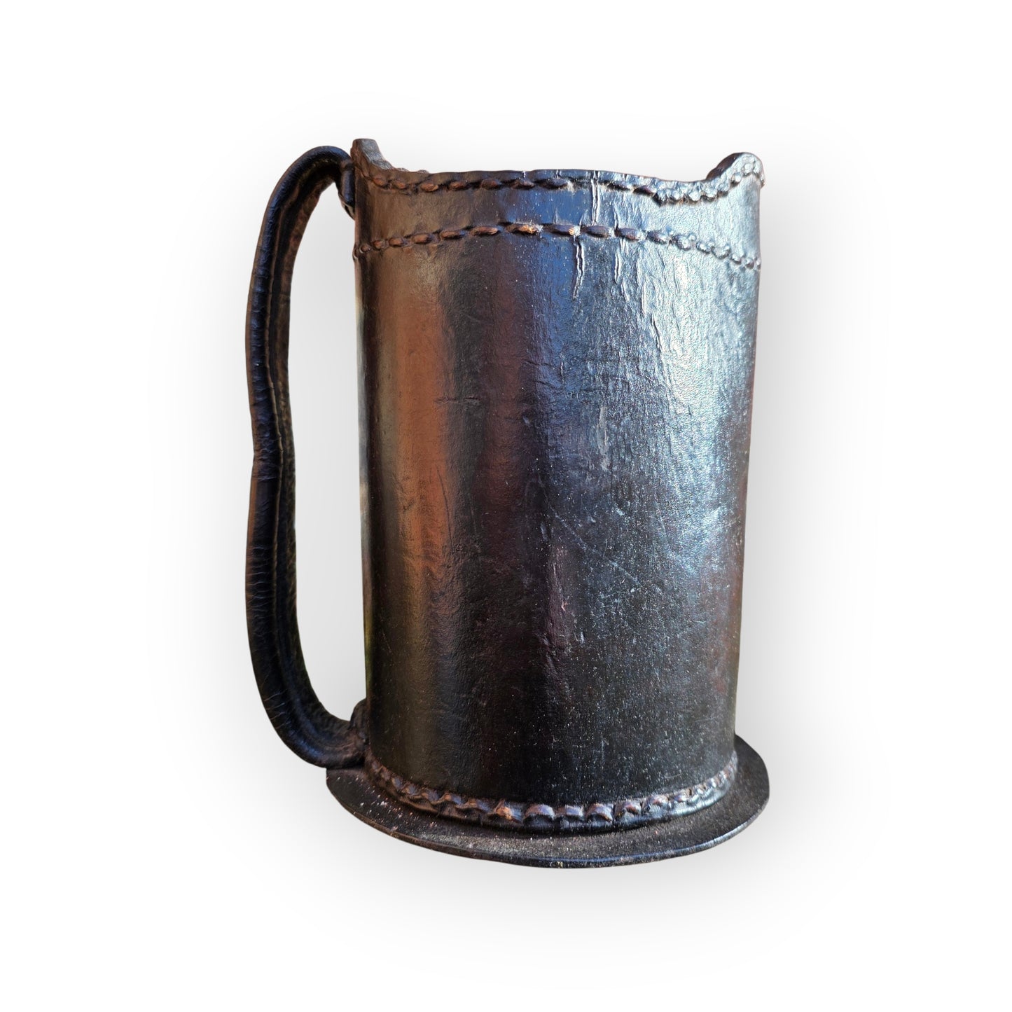 A Late 17th-century English Antique Leather Bombard / Jug