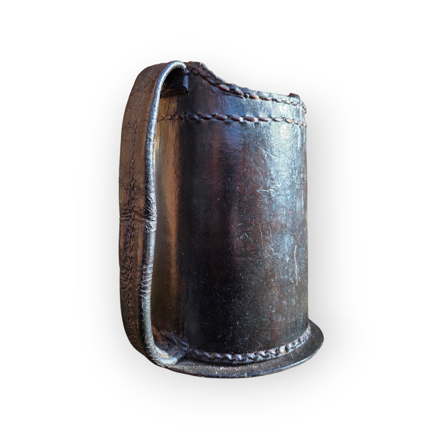 A Late 17th-century English Antique Leather Bombard / Jug