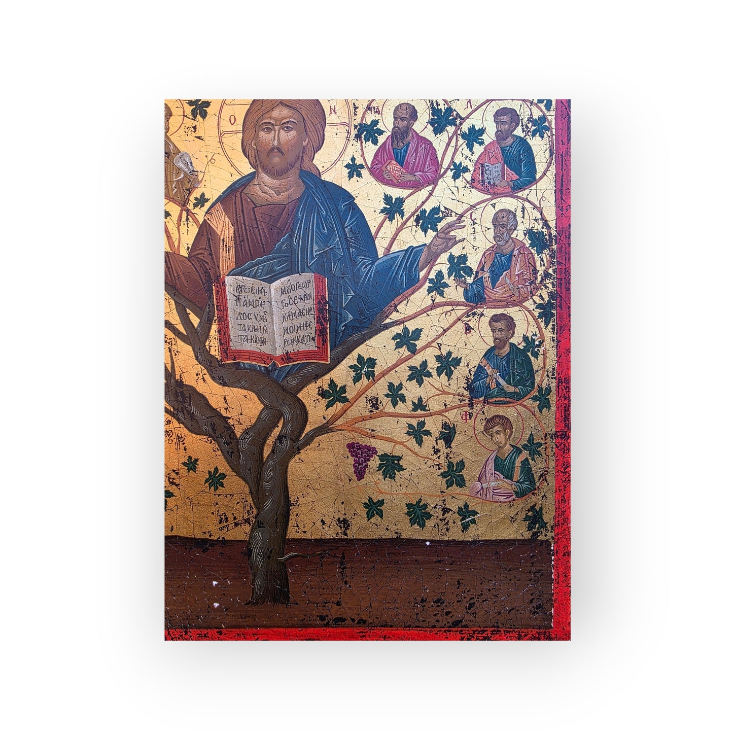 Early 19th Century Byzantine School Antique Icon - Christ the Vine