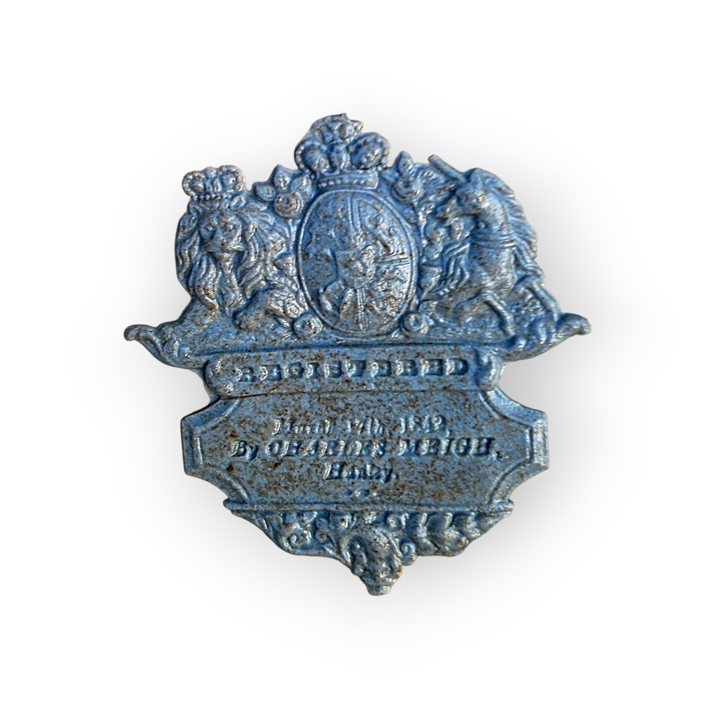 Mid 19th-Century English Antque Moulded Earthenware "Gothic Windows" Jug, Bearing the Mark of Charles Meigh, Dated 1842