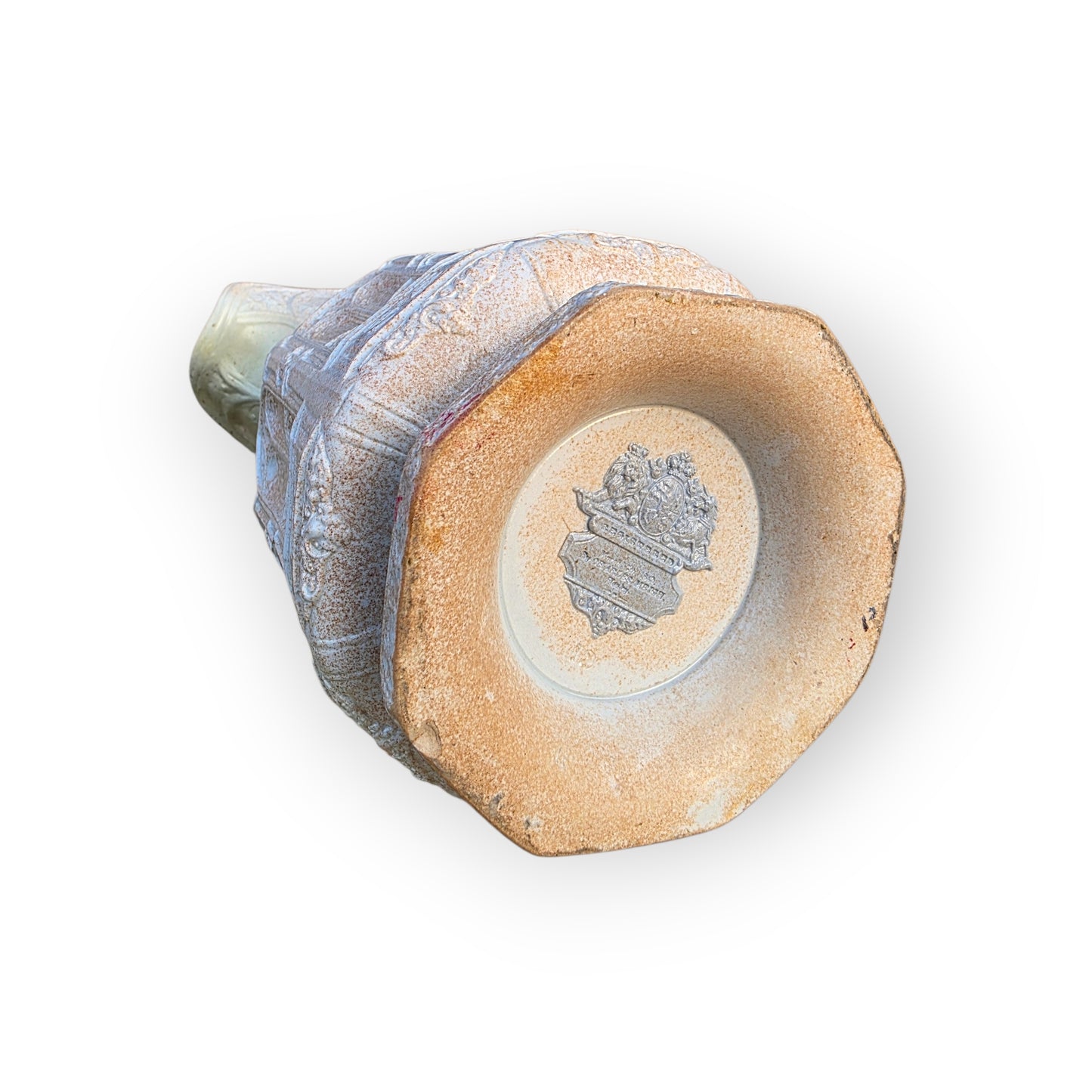 Mid 19th-Century English Antque Moulded Earthenware "Gothic Windows" Jug, Bearing the Mark of Charles Meigh, Dated 1842