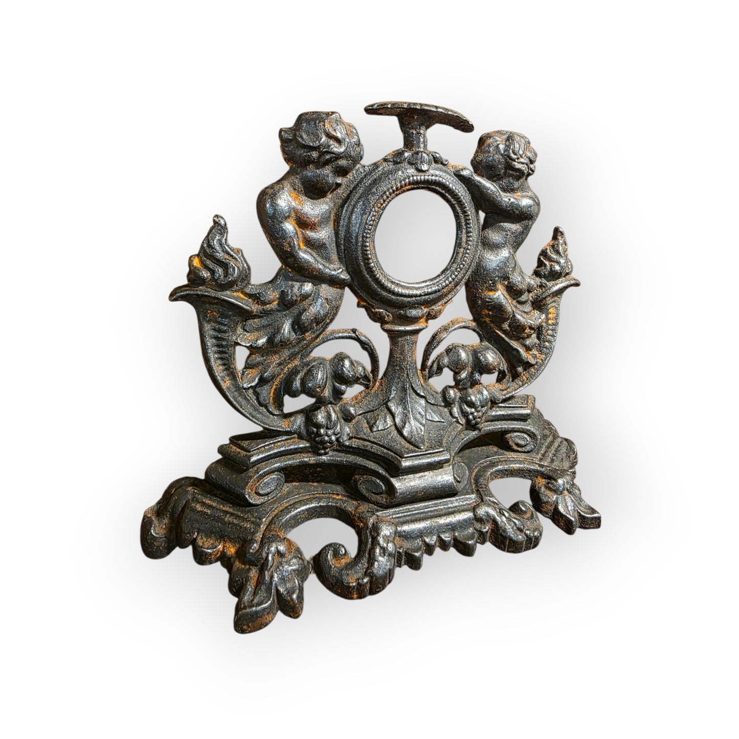 19th-Century Antique Cast Iron Pocket Watch Holder / Stand