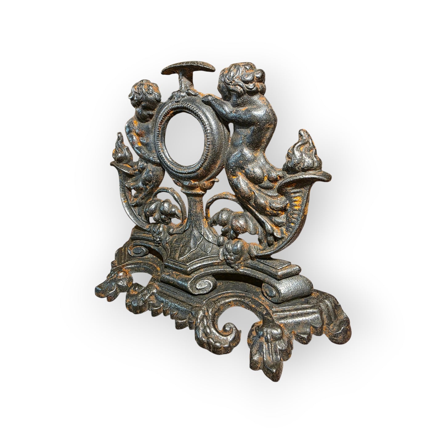 19th-Century Antique Cast Iron Pocket Watch Holder / Stand