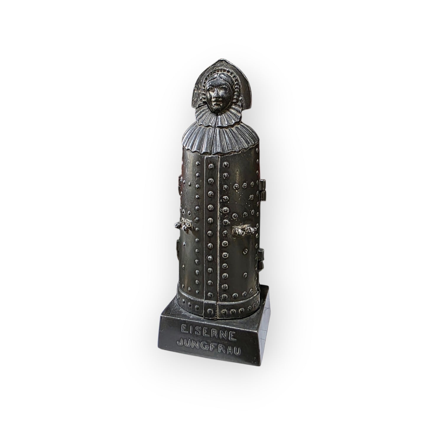 A Rare Miniature Antique Steel Model / Replica of a Medieval Nuremberg Iron Maiden / Eiserne Jungfrau
