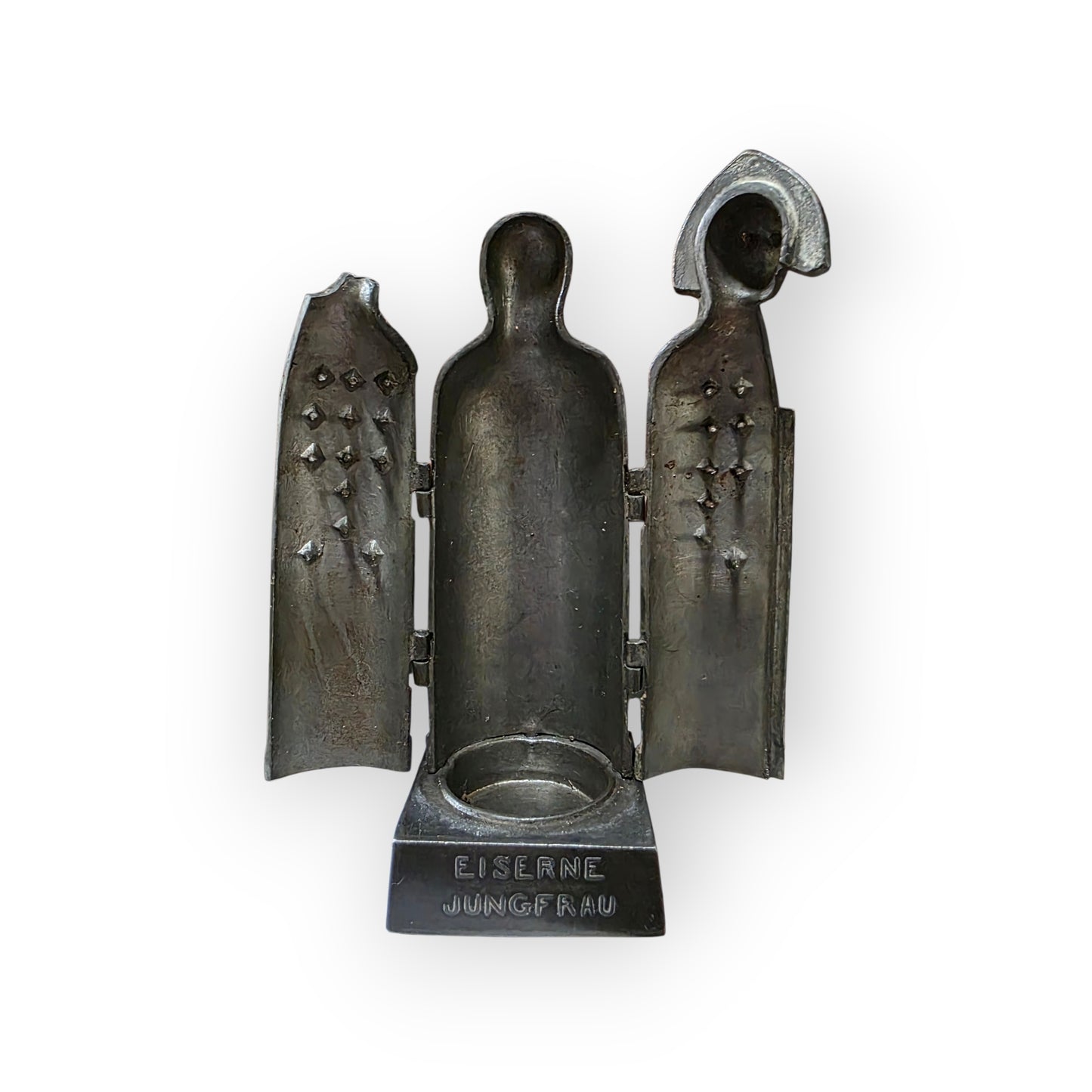 A Rare Miniature Antique Steel Model / Replica of a Medieval Nuremberg Iron Maiden / Eiserne Jungfrau