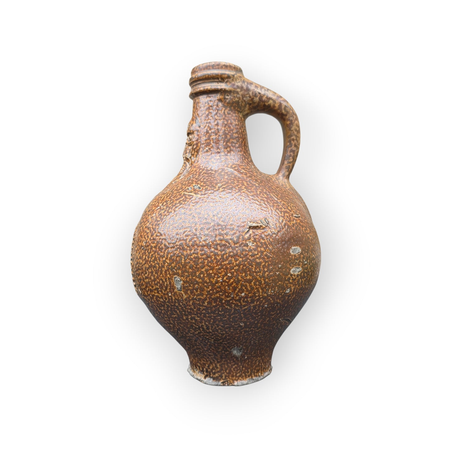 Mid‑17th Century German Antique Bellarmine Jug / Bartmannkrug, Circa 1625–1675 - Deaccessioned by The Bellarmine Museum, England & Illustrated in "The Bellarmine and other German Stoneware", Book 1, No. 23.