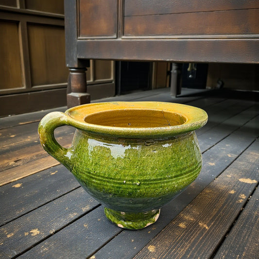 A Rare Survivor - A 16th‑Century Dutch Antique Lead‑Glazed Earthenware Chamber Pot or Piss Pot – Circa 1580
