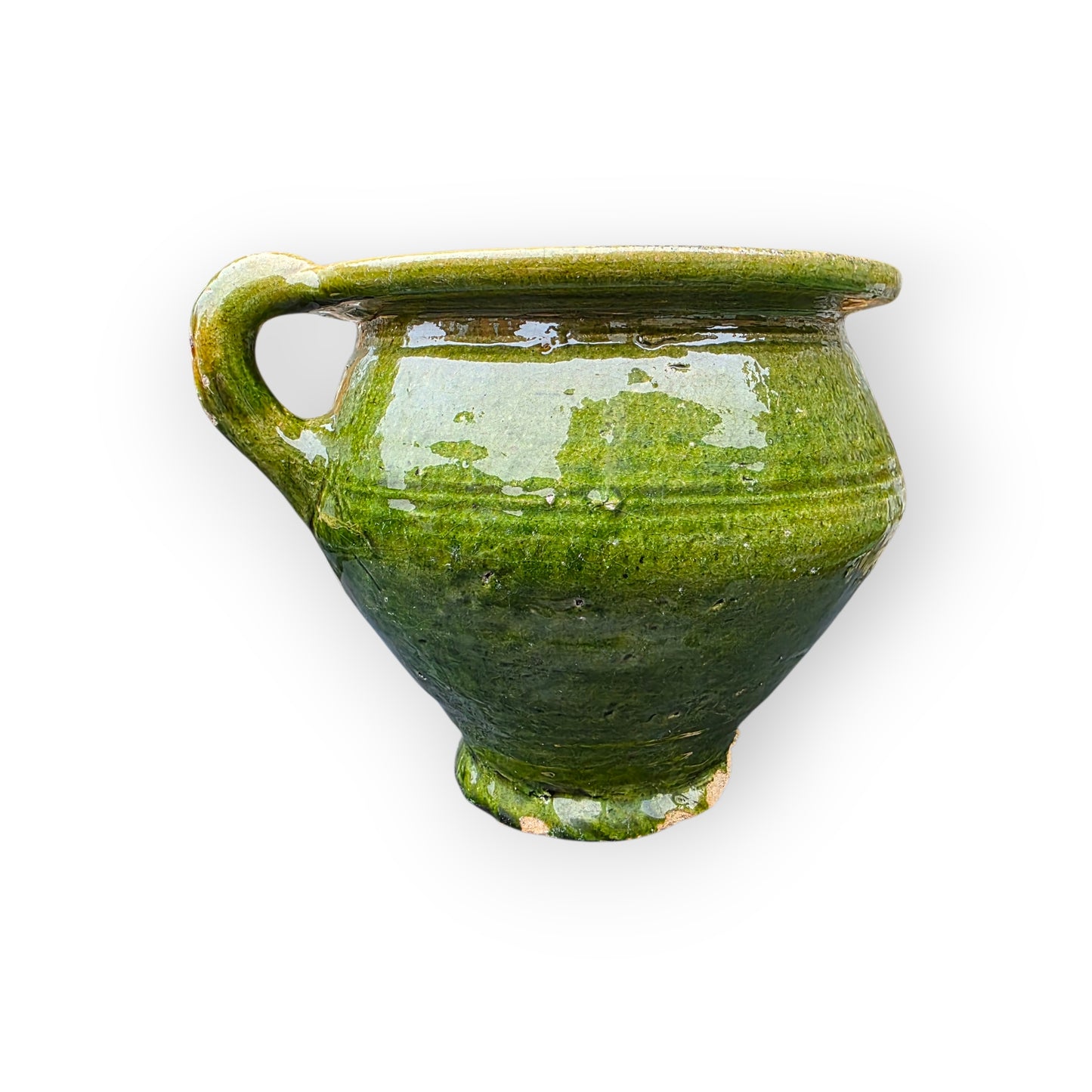 A Rare Survivor - A 16th‑Century Dutch Antique Lead‑Glazed Earthenware Chamber Pot or Piss Pot – Circa 1580