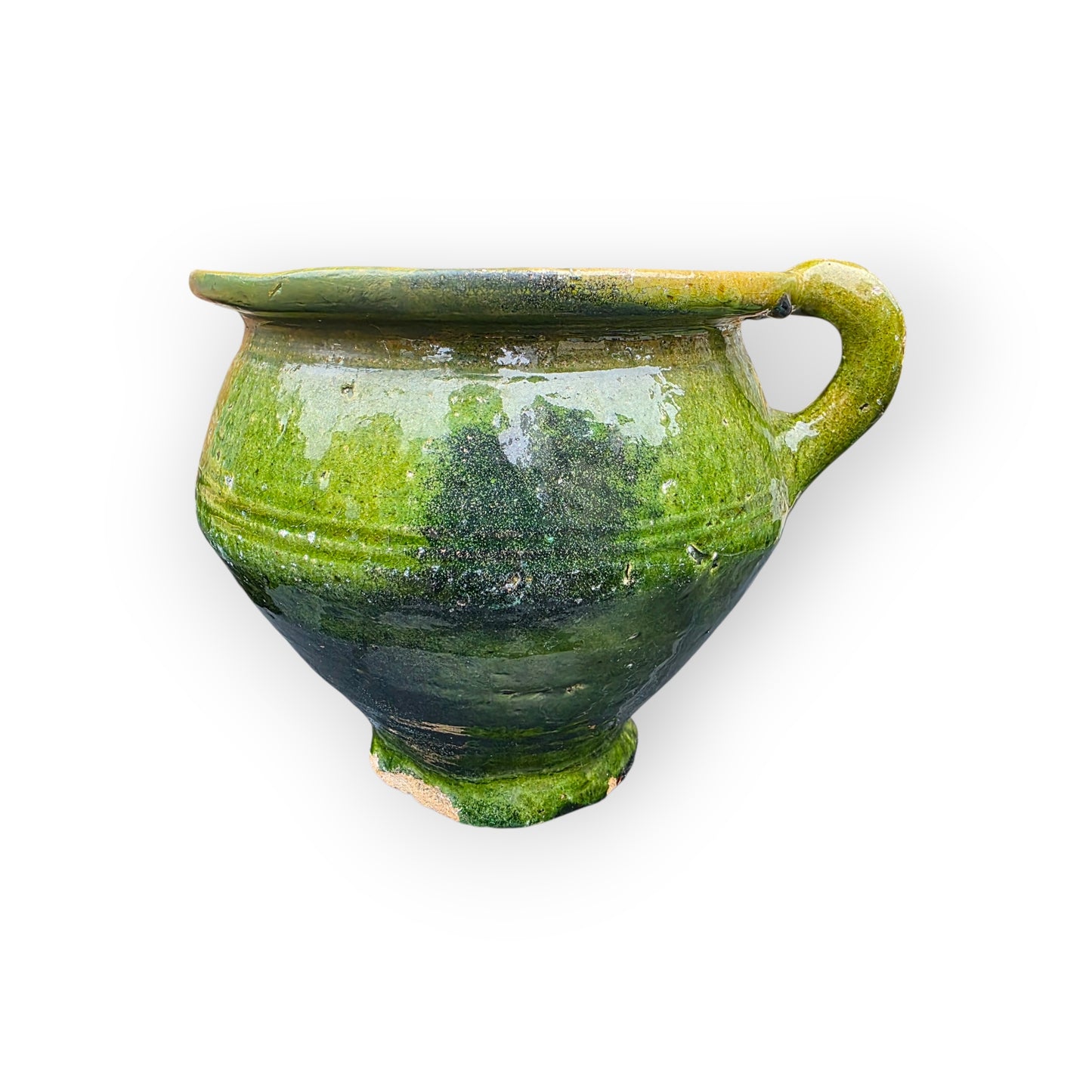 A Rare Survivor - A 16th‑Century Dutch Antique Lead‑Glazed Earthenware Chamber Pot or Piss Pot – Circa 1580