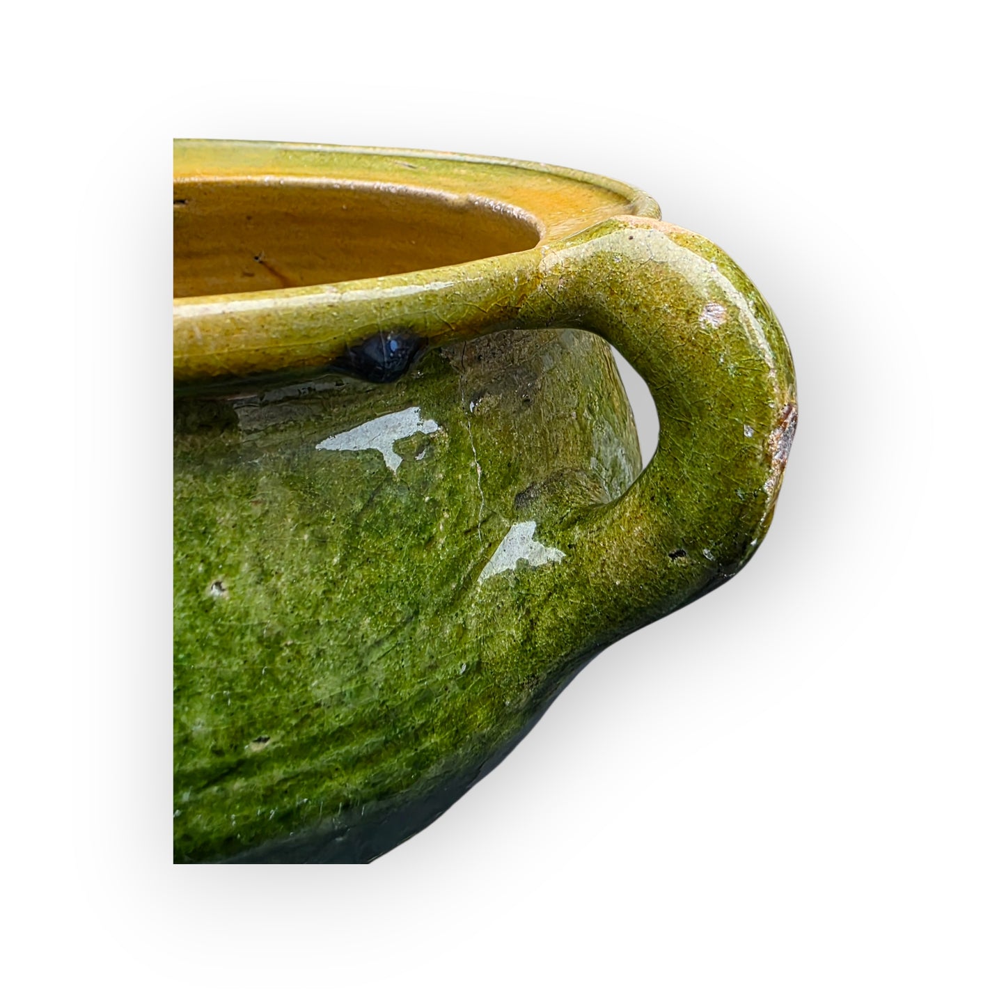 A Rare Survivor - A 16th‑Century Dutch Antique Lead‑Glazed Earthenware Chamber Pot or Piss Pot – Circa 1580