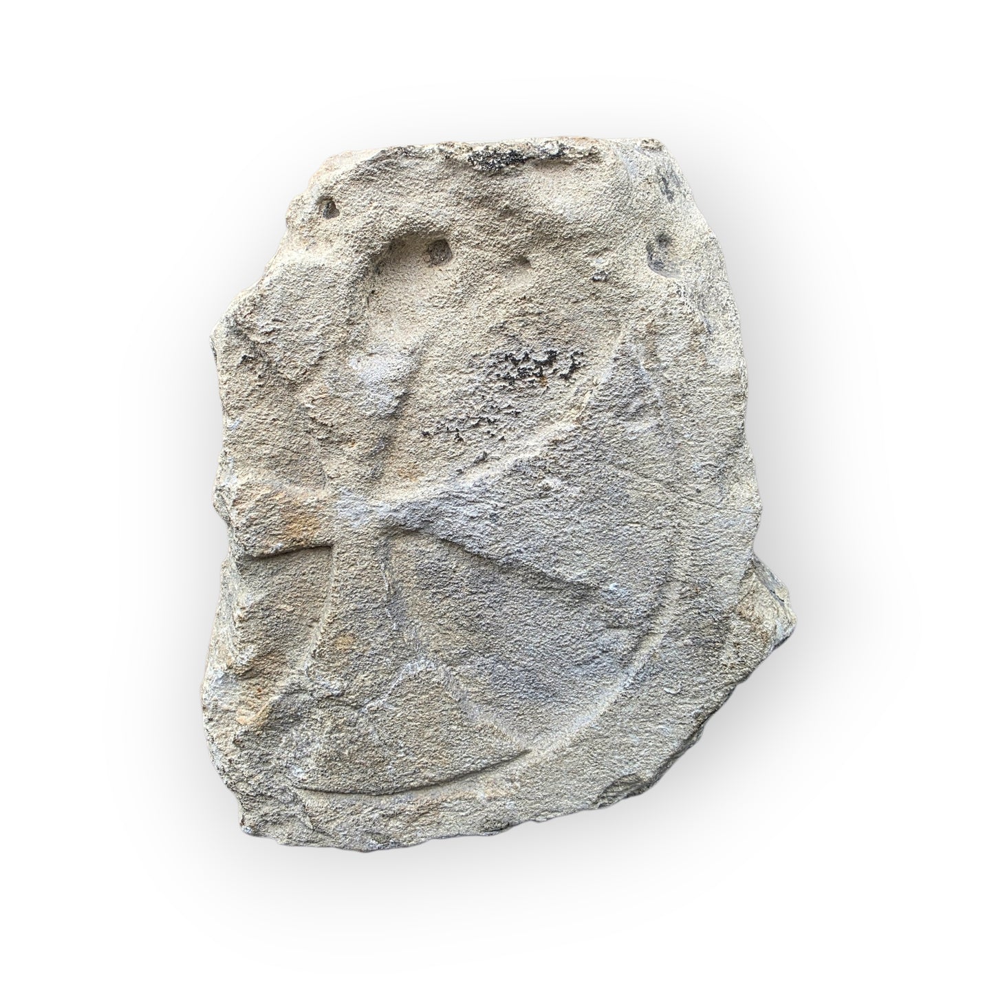 Rare 12th-14th Century Medieval Antique Consecration Stone Fragment – Radial Cross Design
