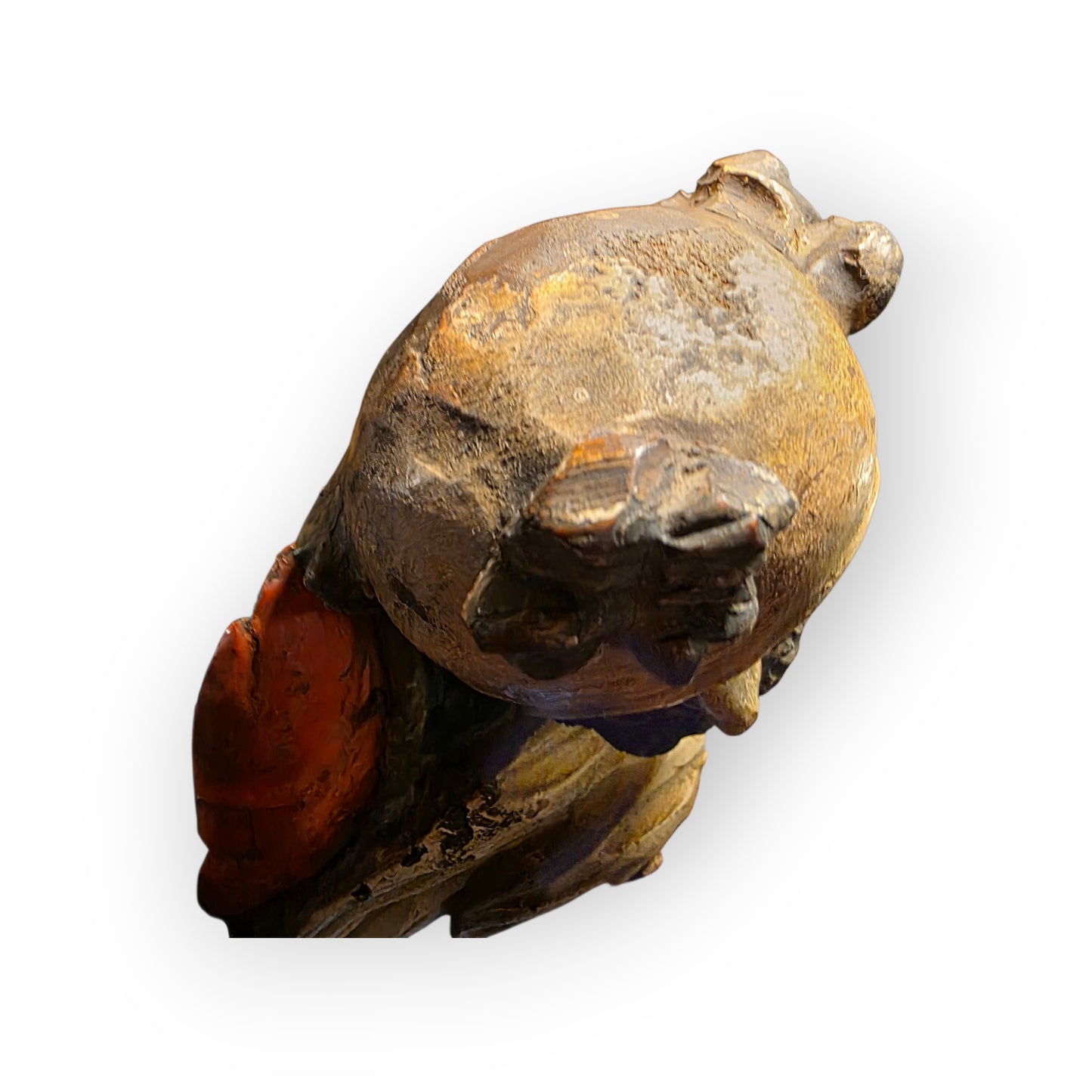 Late 15th Century / Early 16th Century German Gothic Antique Carved Polychrome Saint – Southern Germany, c.1480-1500