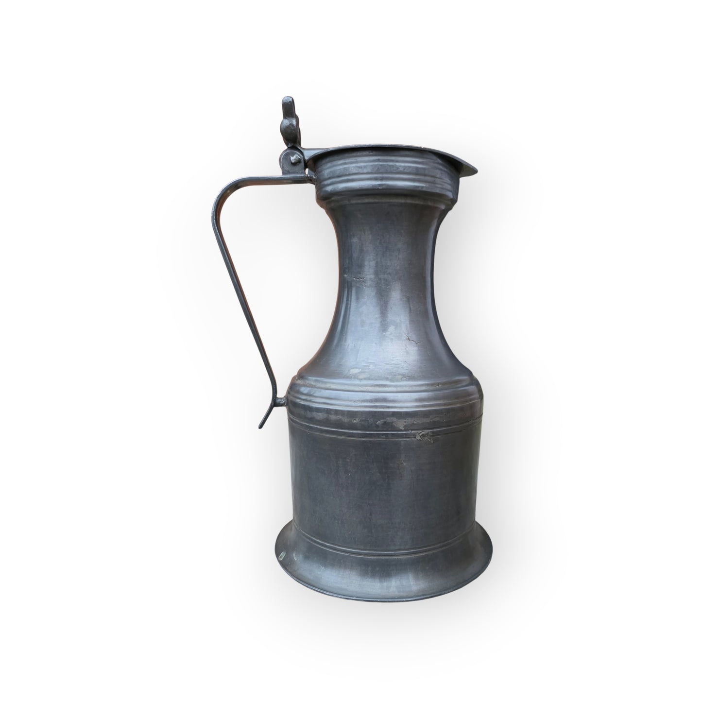 Very Large 18th‑Century Antique Pewter Tappit Hen – Scottish Tavern Measure - Attributed to Francis Brown of Edinburgh