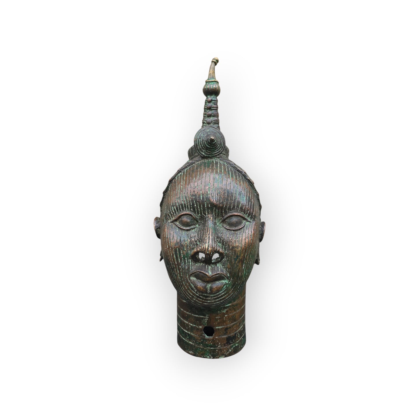 15th Century Style Antique Life-Size Bronze Head in the Ife Court Style, Nigeria, Africa