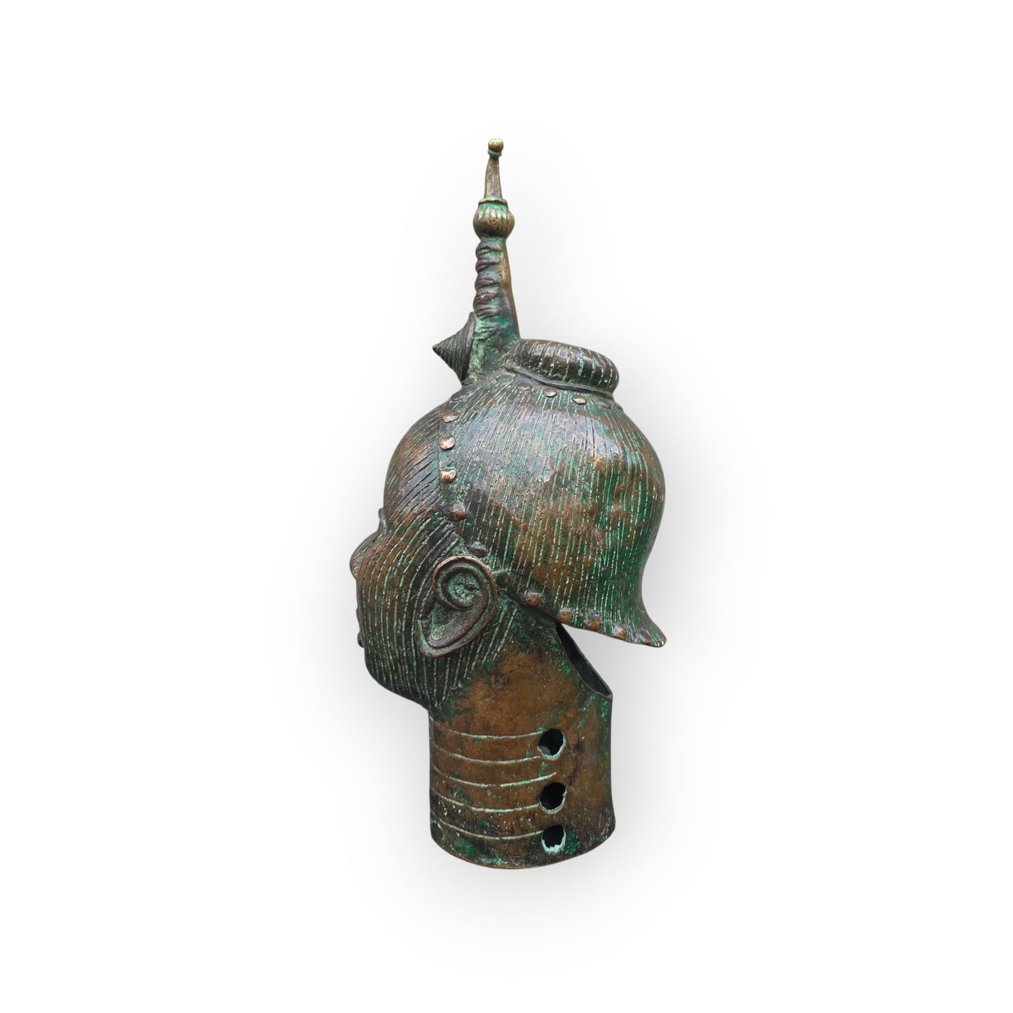 15th Century Style Antique Life-Size Bronze Head in the Ife Court Style, Nigeria, Africa