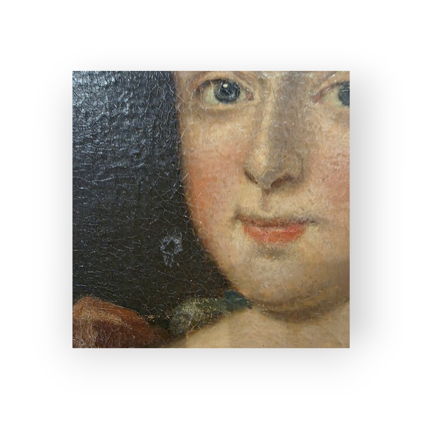 18th‑Century European School Antique Portrait of a Lady — Oil on Canvas