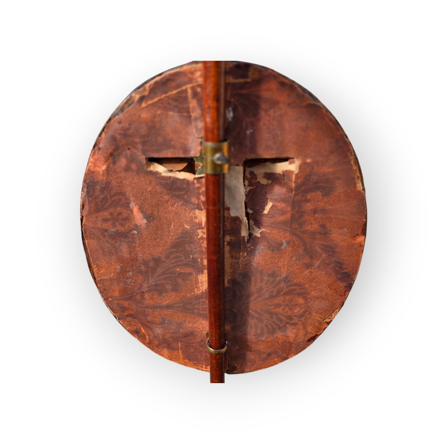 Early 19th‑Century / Late George III Period English Antique Pole Screen with Classical Painted Roundel