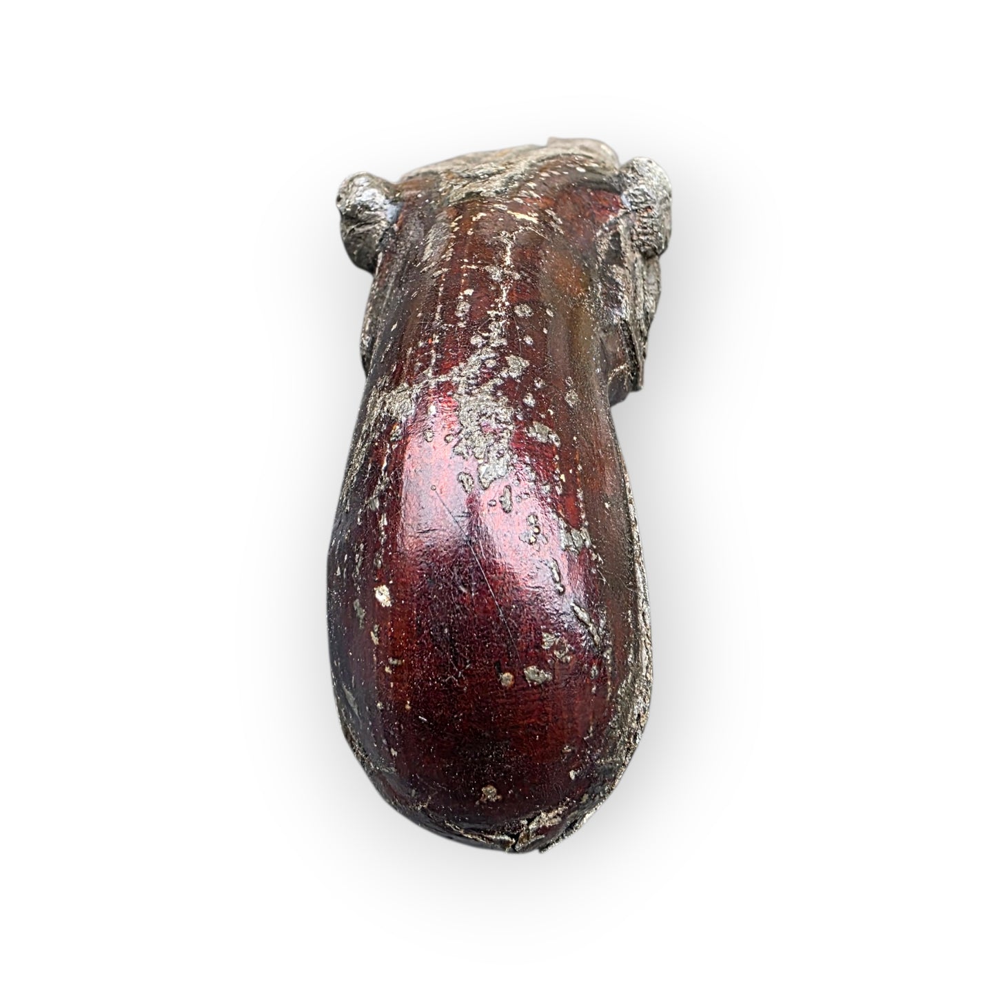 Late 18th Century George III Period English Antique Pewter Snuff in the Form of a Double-Barrelled Flintlock Pistol