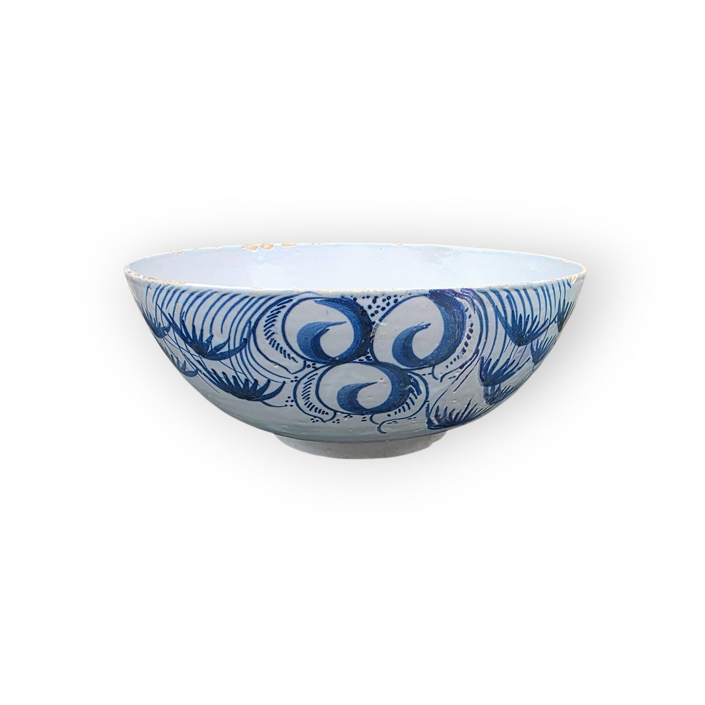 18th‑Century English Antique Delftware Bowl, Bristol or London (Lambeth), circa 1720–1750