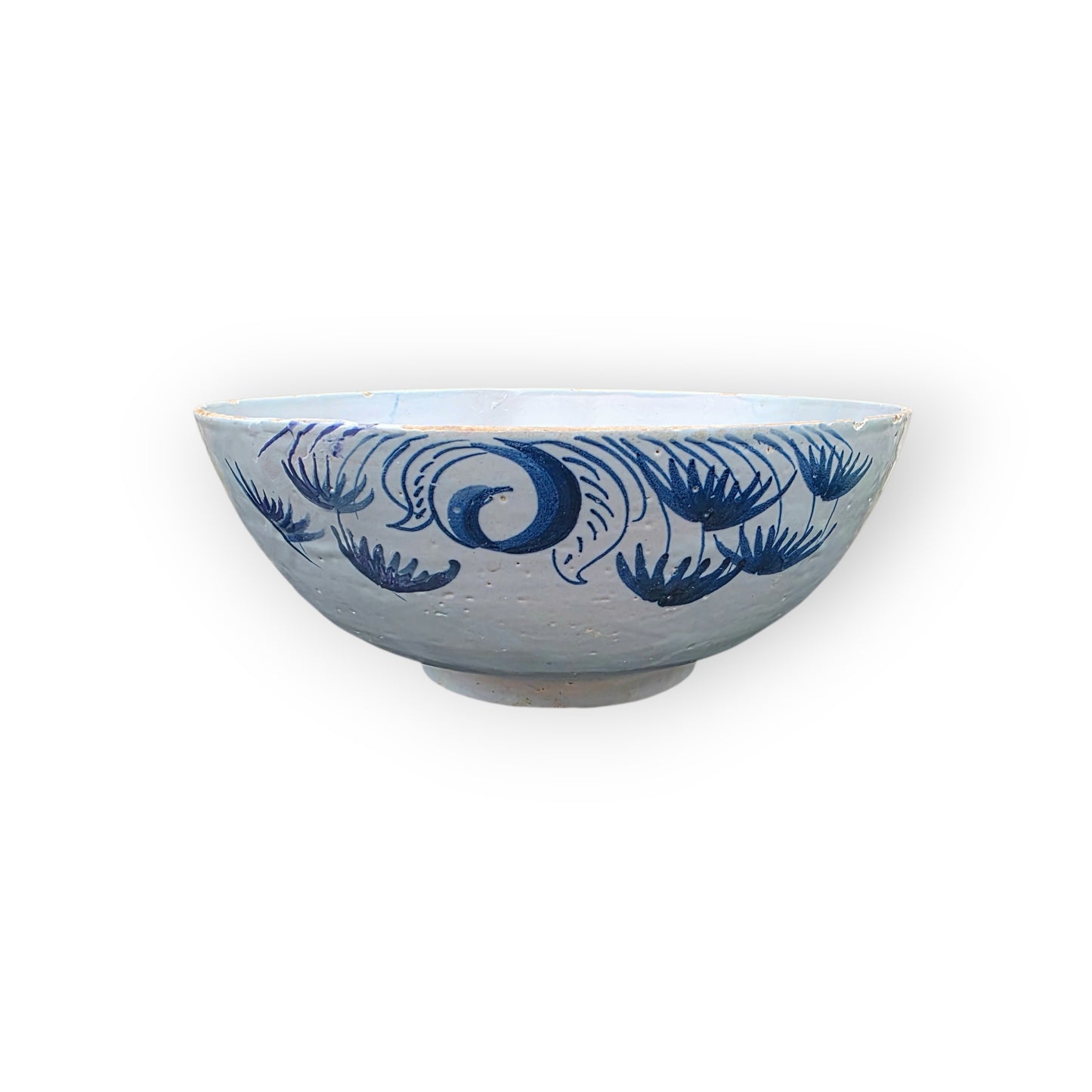 18th‑Century English Antique Delftware Bowl, Bristol or London (Lambeth), circa 1720–1750