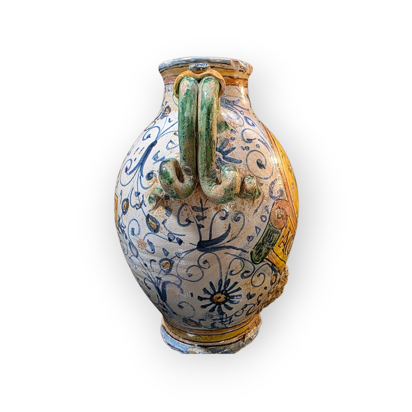 Early 17th Century Florentine / Italian Antique Albarello / Maiolica Wet Drug Jar, circa 1620-1650