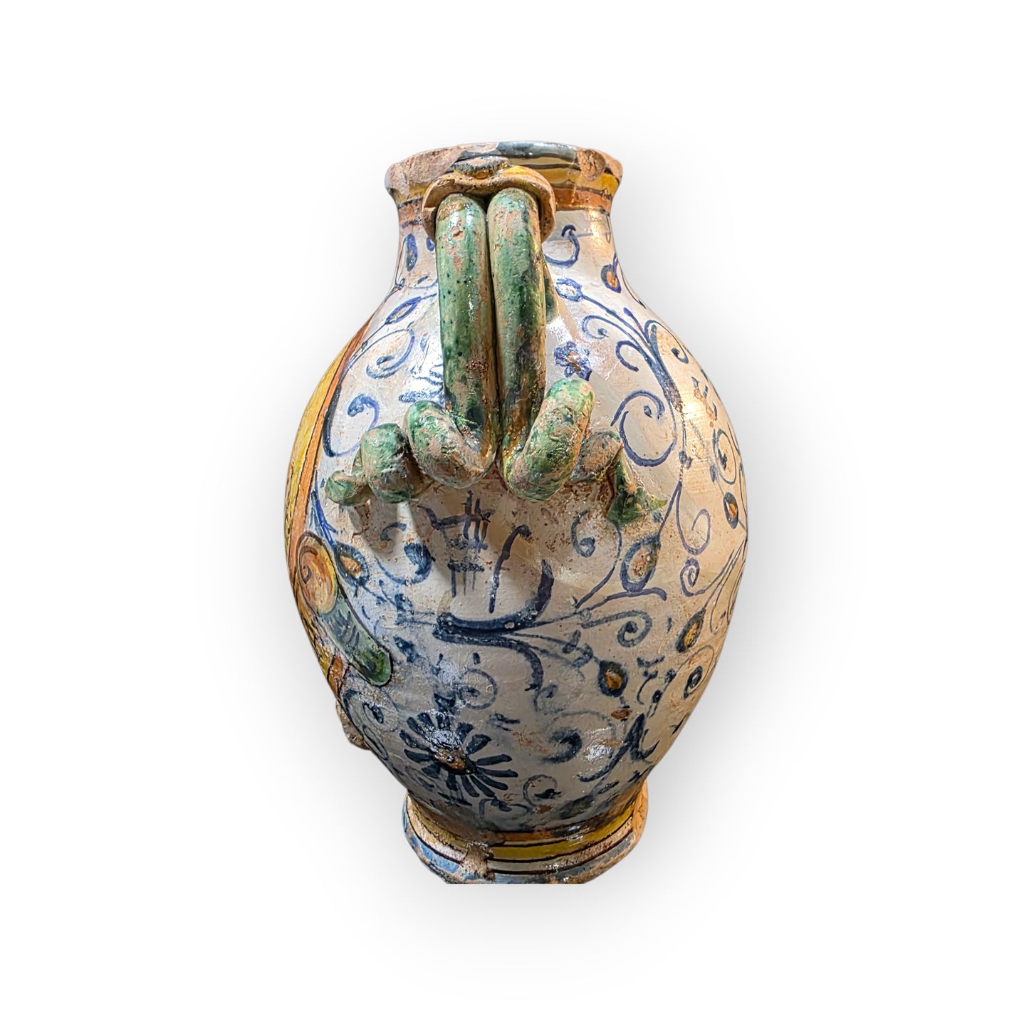 Early 17th Century Florentine / Italian Antique Albarello / Maiolica Wet Drug Jar, circa 1620-1650
