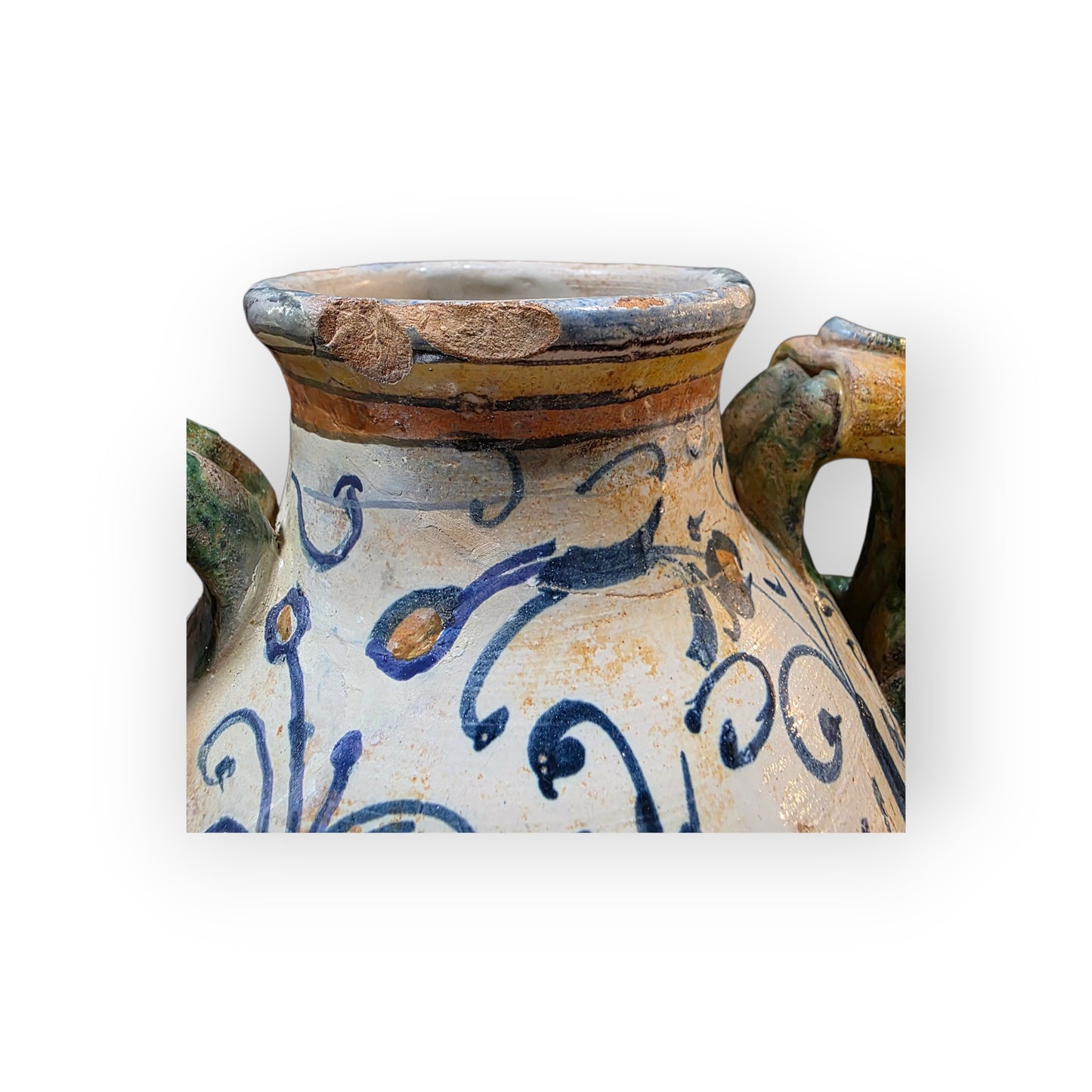Early 17th Century Florentine / Italian Antique Albarello / Maiolica Wet Drug Jar, circa 1620-1650