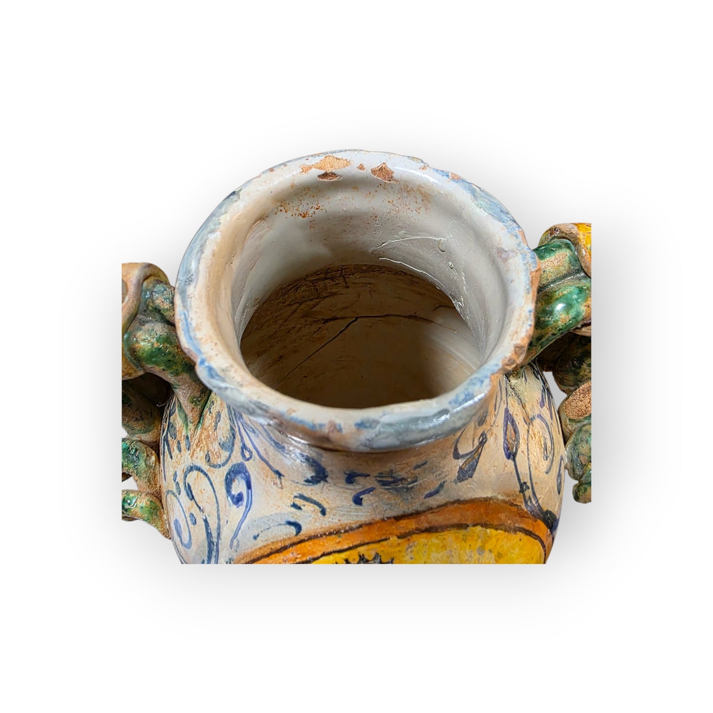 Early 17th Century Florentine / Italian Antique Albarello / Maiolica Wet Drug Jar, circa 1620-1650