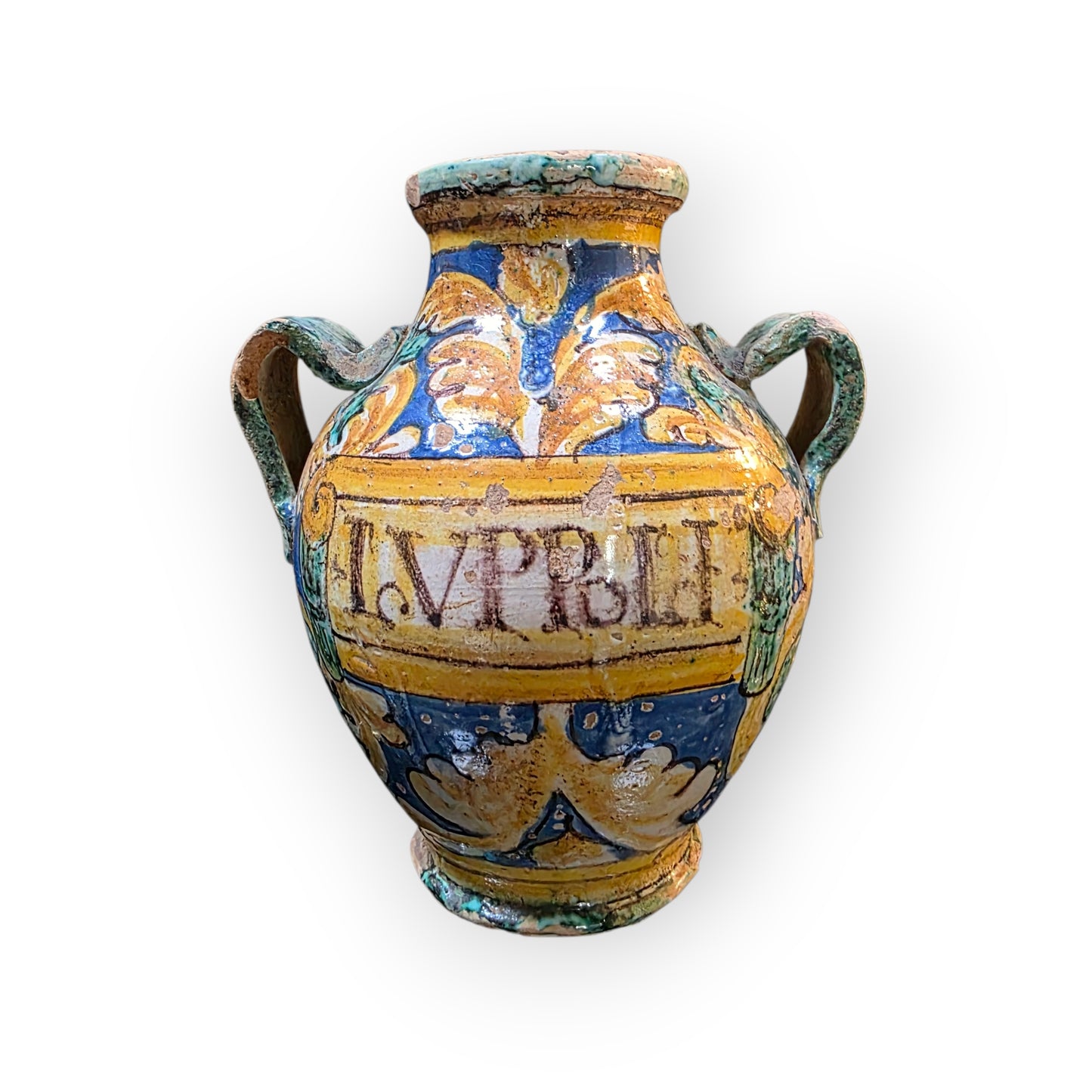 17thC Italian Antique Maiolica Dry Drug Jar Bearing the Label "Loppoli", circa 1600-1650