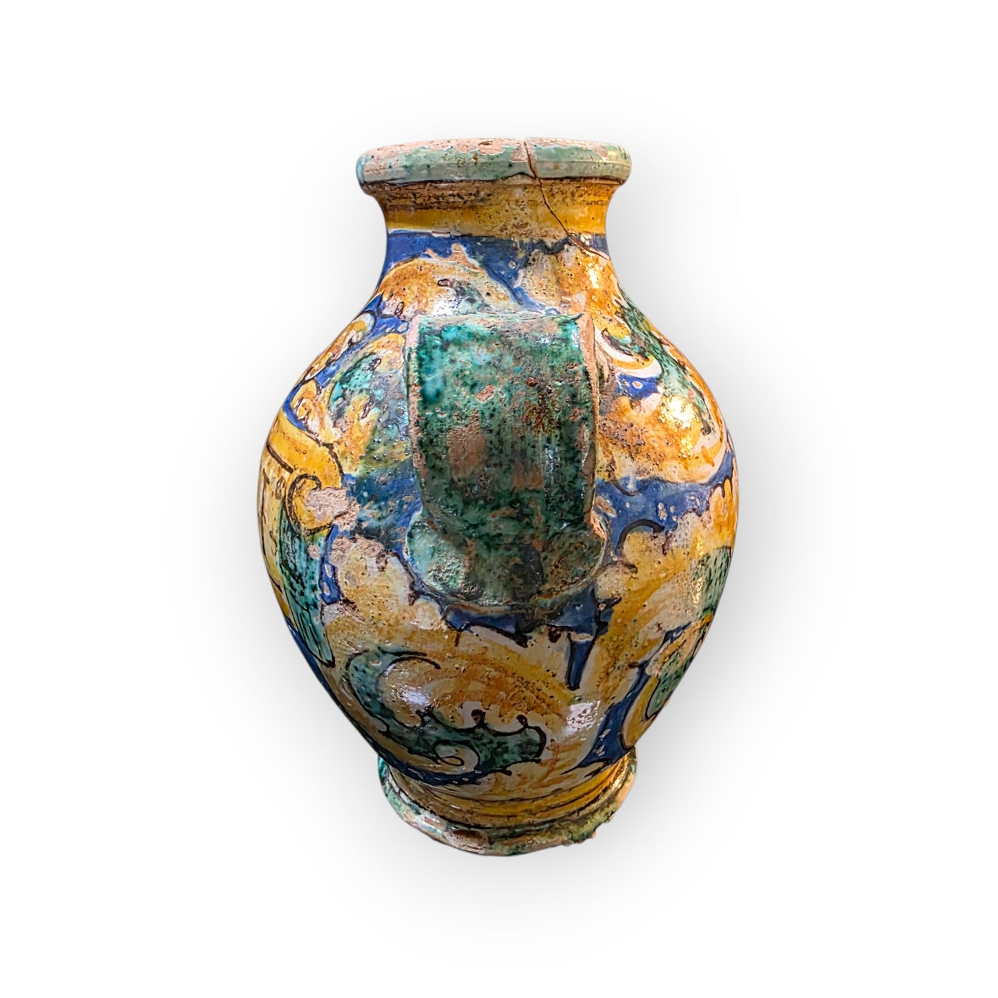 17thC Italian Antique Maiolica Dry Drug Jar Bearing the Label "Loppoli", circa 1600-1650