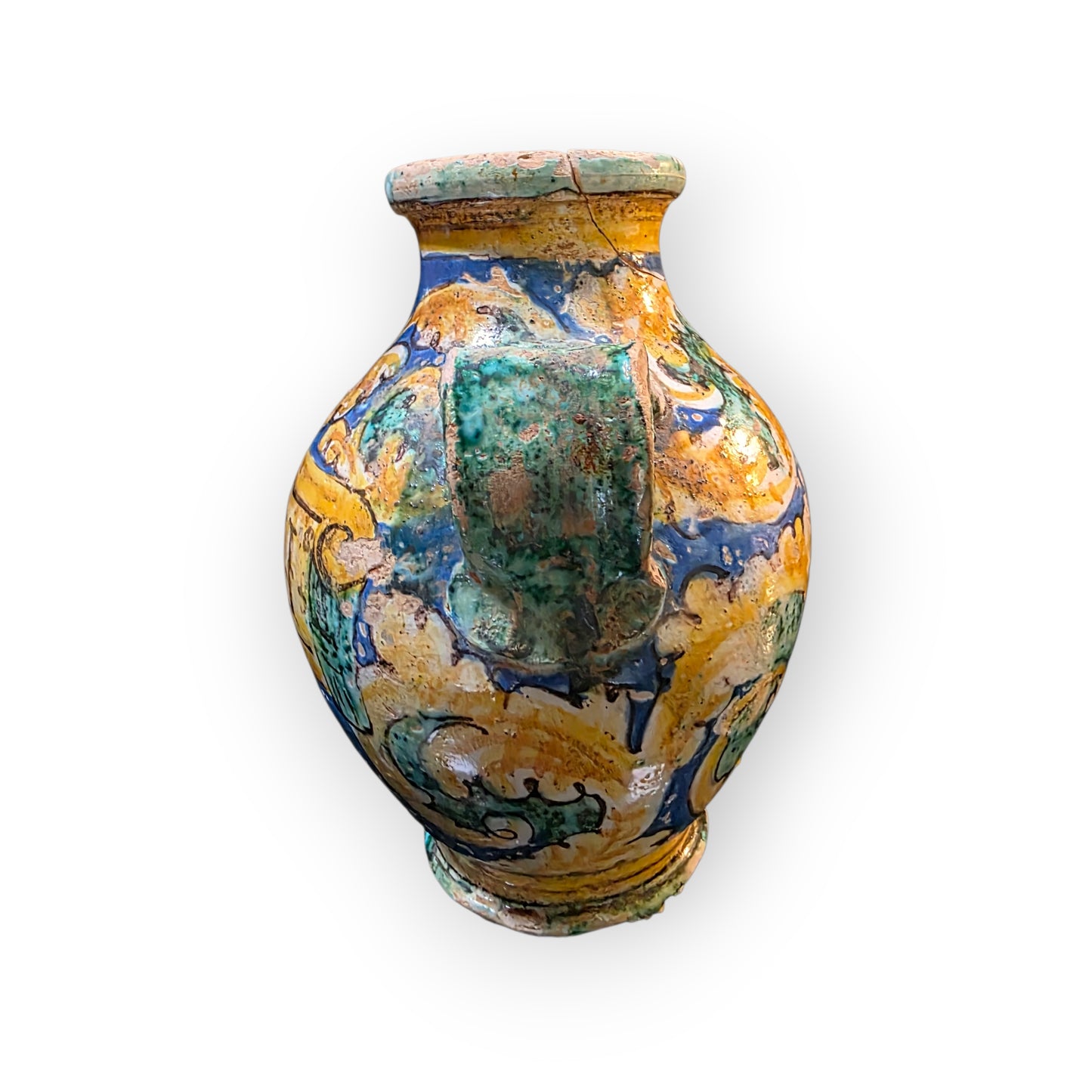 17thC Italian Antique Maiolica Dry Drug Jar Bearing the Label "Loppoli", circa 1600-1650