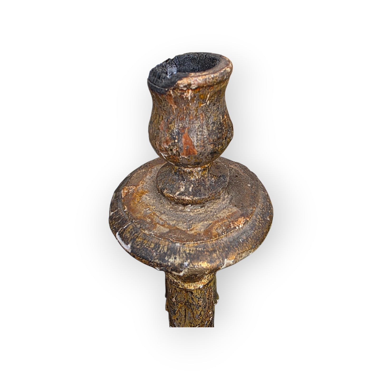 18th-Century Italian Antique Gilt-Gesso Candlestick, circa 1760