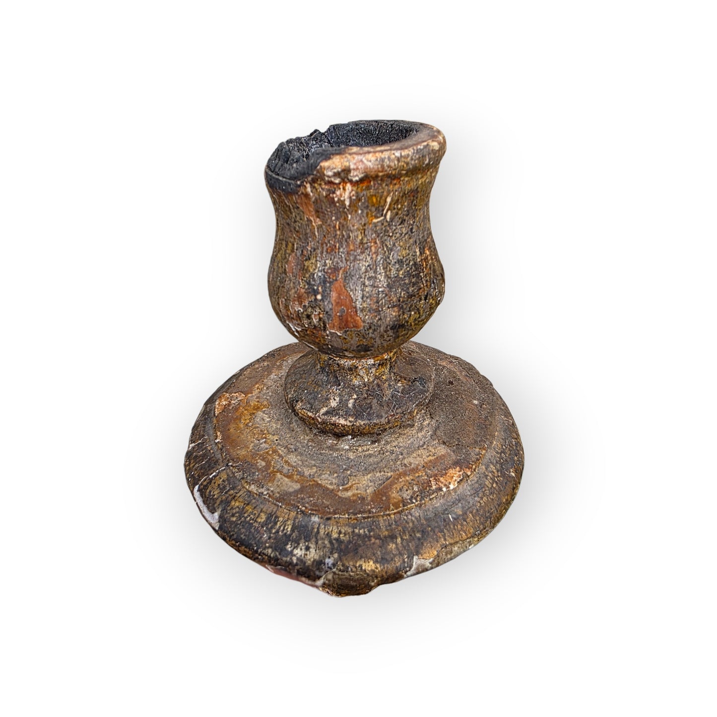 18th-Century Italian Antique Gilt-Gesso Candlestick, circa 1760