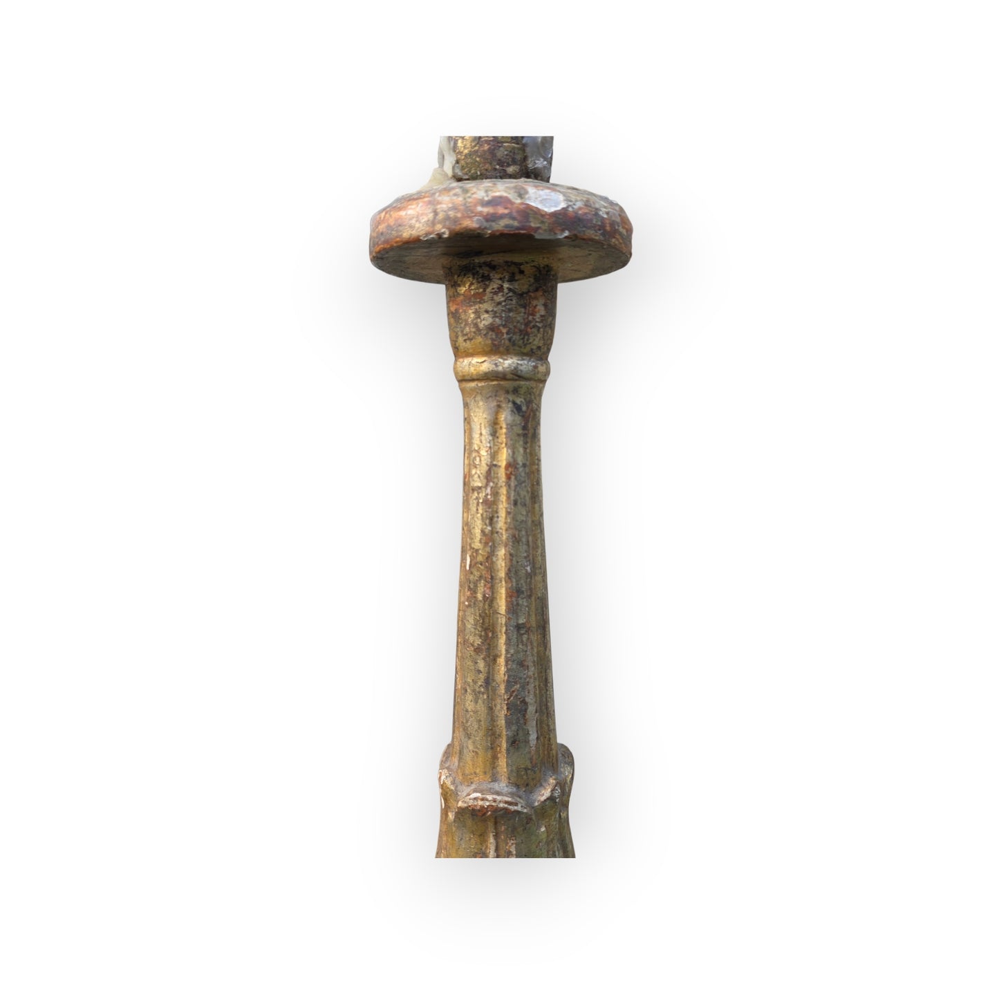 18th‑Century Italian Antique Gilt‑Gesso Pricket Candlestick, circa 1760