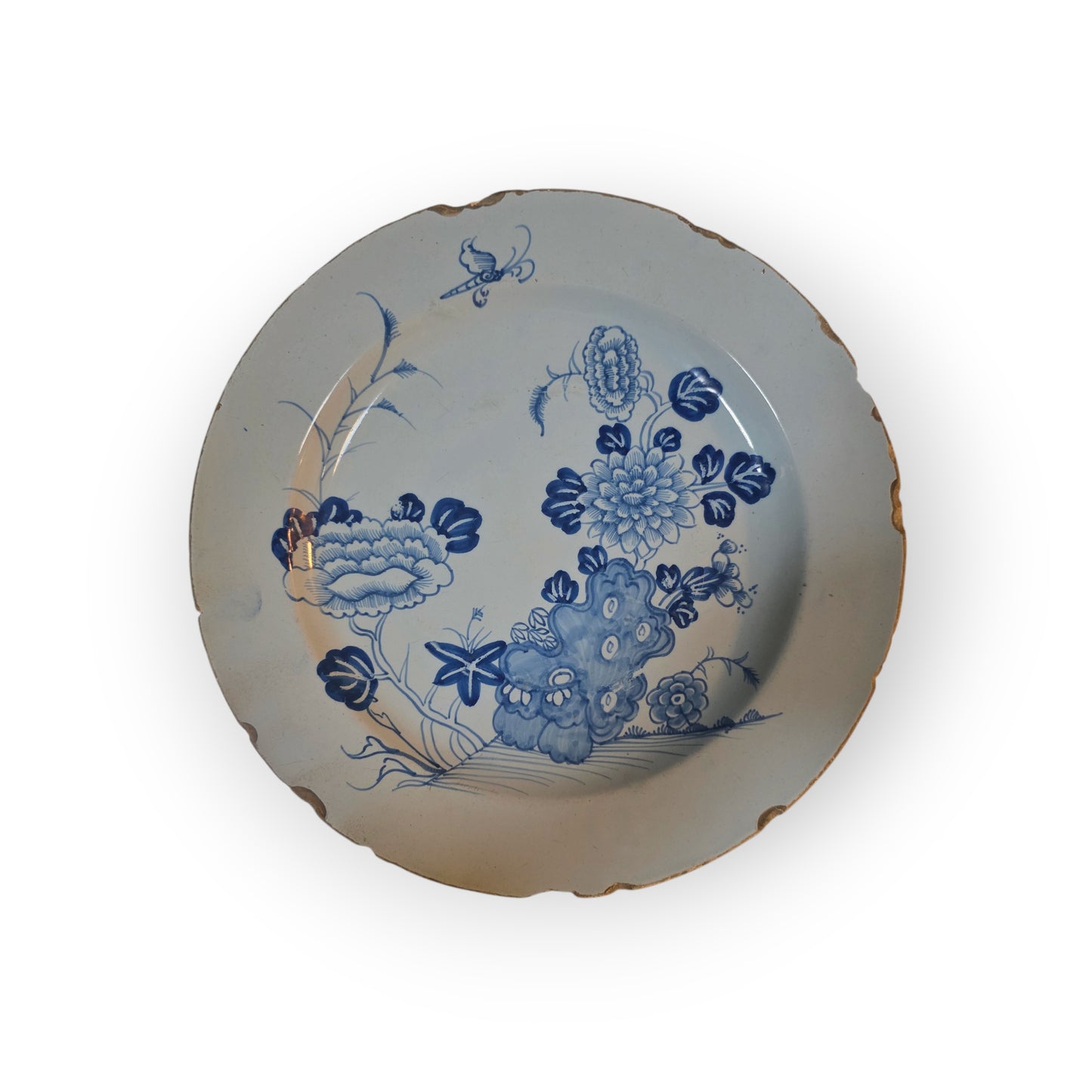 Early 18th-Century English Antique Delftware Plate, Attributed to Philip Christian of Liverpool, circa 1720